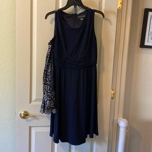 Lovely 10P navy dress with lacy jacket